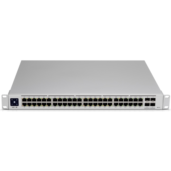 სვიჩი Ubiquiti USW-Pro-48-POE, 48-Port Gigabit, PoE+ Switch, Silver