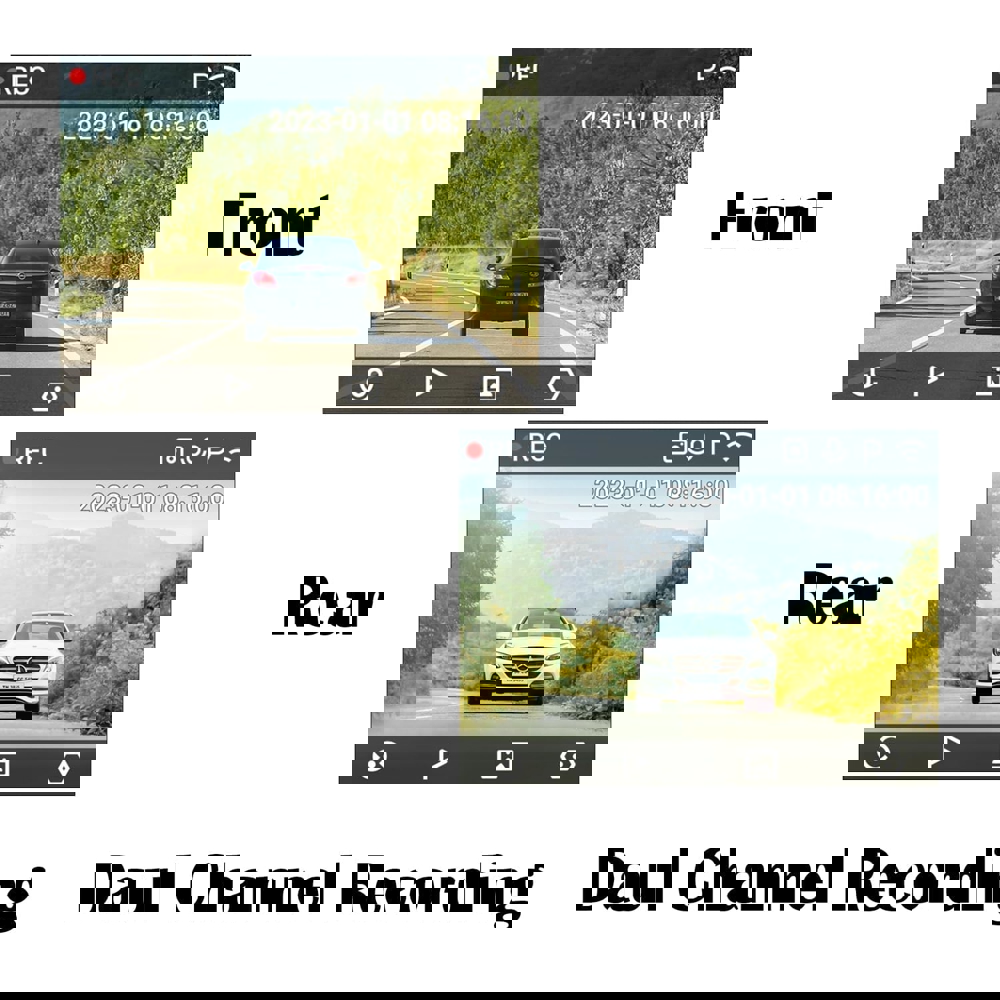 მანქანის ვიდეო რეგისტრატორი Xiaomi 70Mai A200-1 + RC11, FHD, Built in WiFi, 130°, Dash Cam Set, Black