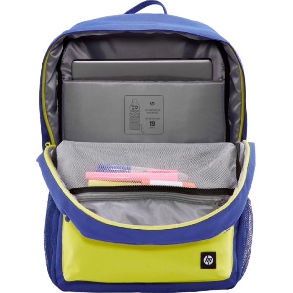 ნოუთბუქის ჩანთა HP 7J596AA Campus, 15.6", Backpack, Blue/Yellow