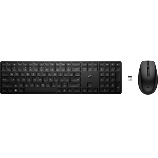 HP 4R009A6(2) 655, Wireless, USB, Keyboard And Mouse, Black