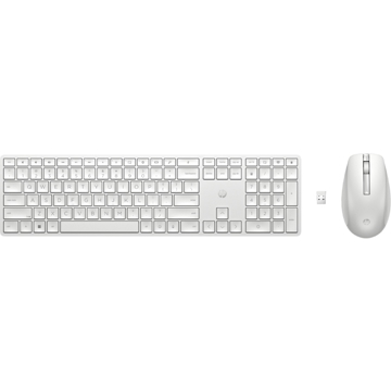 კლავიატურა + მაუსი HP 4R016AA 650, Wireless, USB, Keyboard And Mouse, White