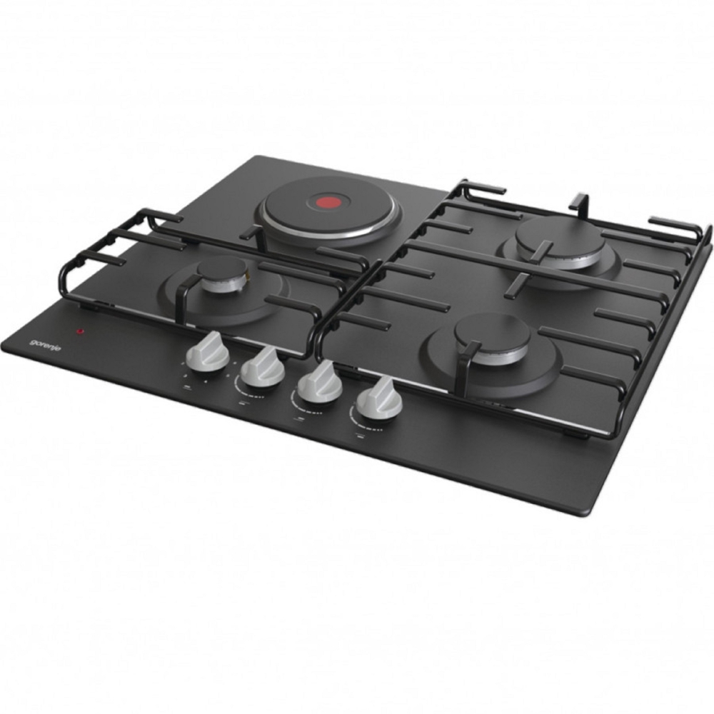 ჩასაშენებელი კომბინირებული ქურის ზედაპირი Gorenje GE680MB, Built-in combined Cooktop, Black