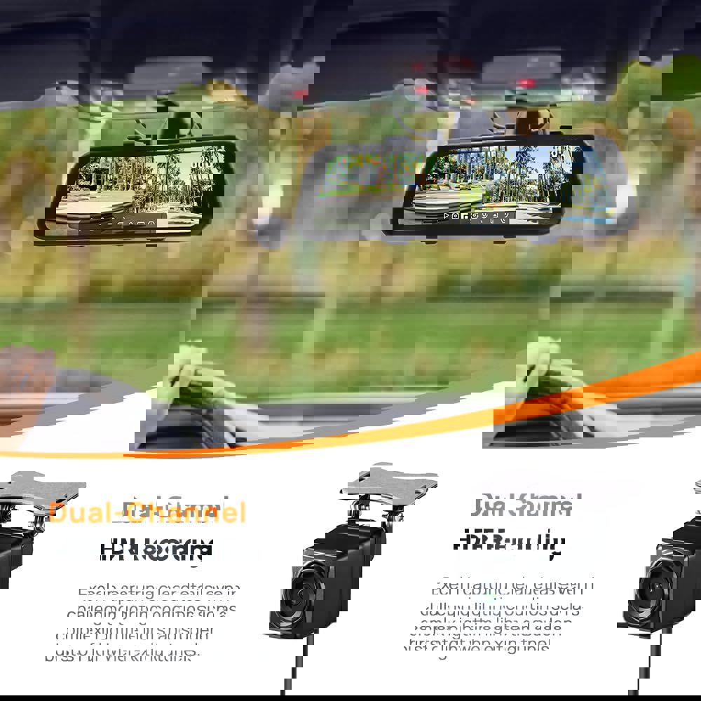 Xiaomi 70Mai S500 + RC13, 5MP, 3K, Built in WiFi, 138°, Rearview Dash Cam, Black