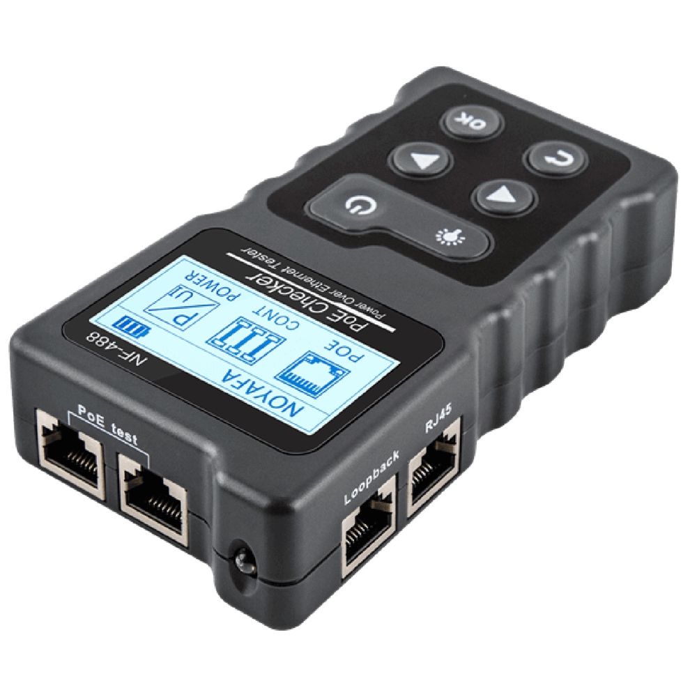 ქსელის ტესტერი Noyafa NF-488, Cable Tester, Black