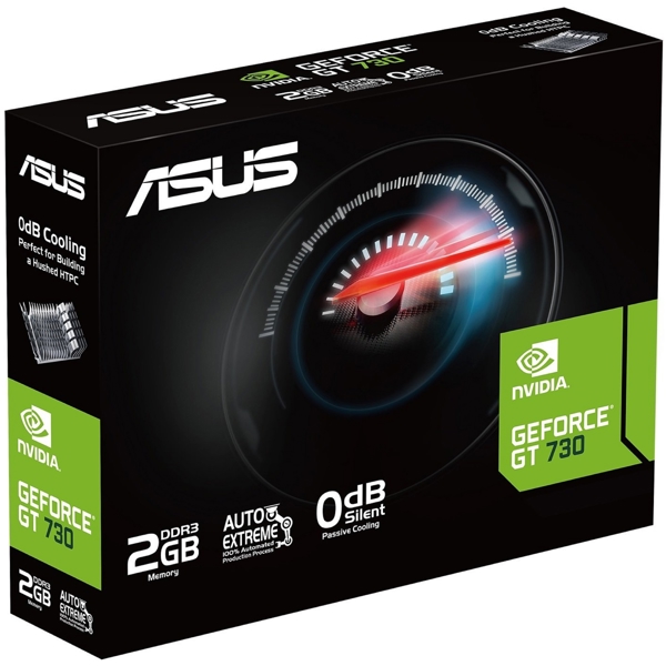 Asus 90YV0HN0-M0NA00 GT730-SL-2GD3-BRK-EVO, Gaming GT730, 2GB, 64bit, HDMI, DVI-D, VGA, Silver