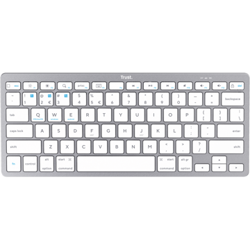 კლავიატურა Trust 24651, Wireless, USB, Bluetooth, Keyboard, Silver