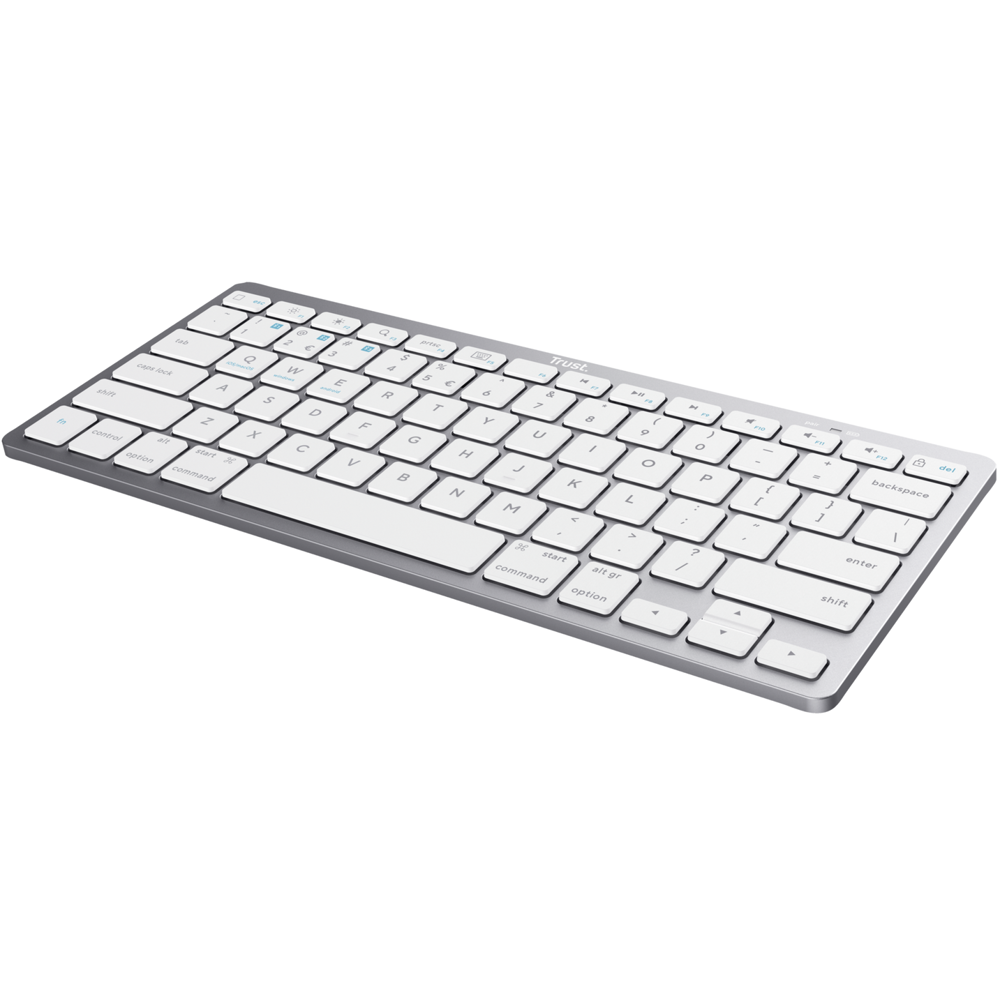 კლავიატურა Trust 24651, Wireless, USB, Bluetooth, Keyboard, Silver