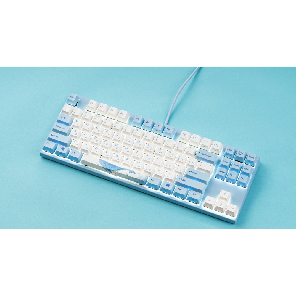 კლავიატურა Varmilo VEM87 Sea Melody, EC V2 Daisy, Wired, USB, Gaming Keyboard, Blue