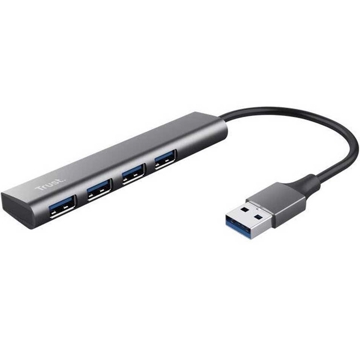 Trust 24947 Halyx, 4-in-1, USB 3.2, USB-A, Hub, Grey