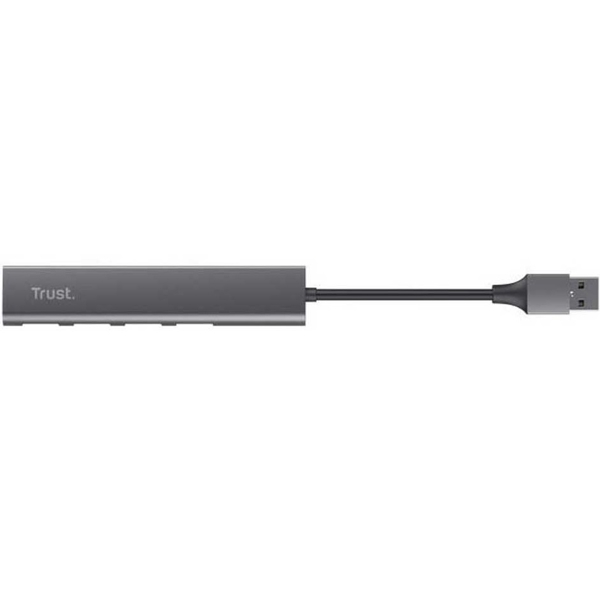 USB ჰაბი Trust 24947 Halyx, USB 3.2, USB-A, Hub, Grey