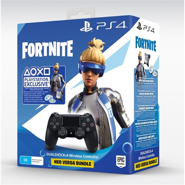 Sony PlayStation Dualshock 4 V2 BK+INC Fortnite, Controller For PlayStation 4, Wireless, Black