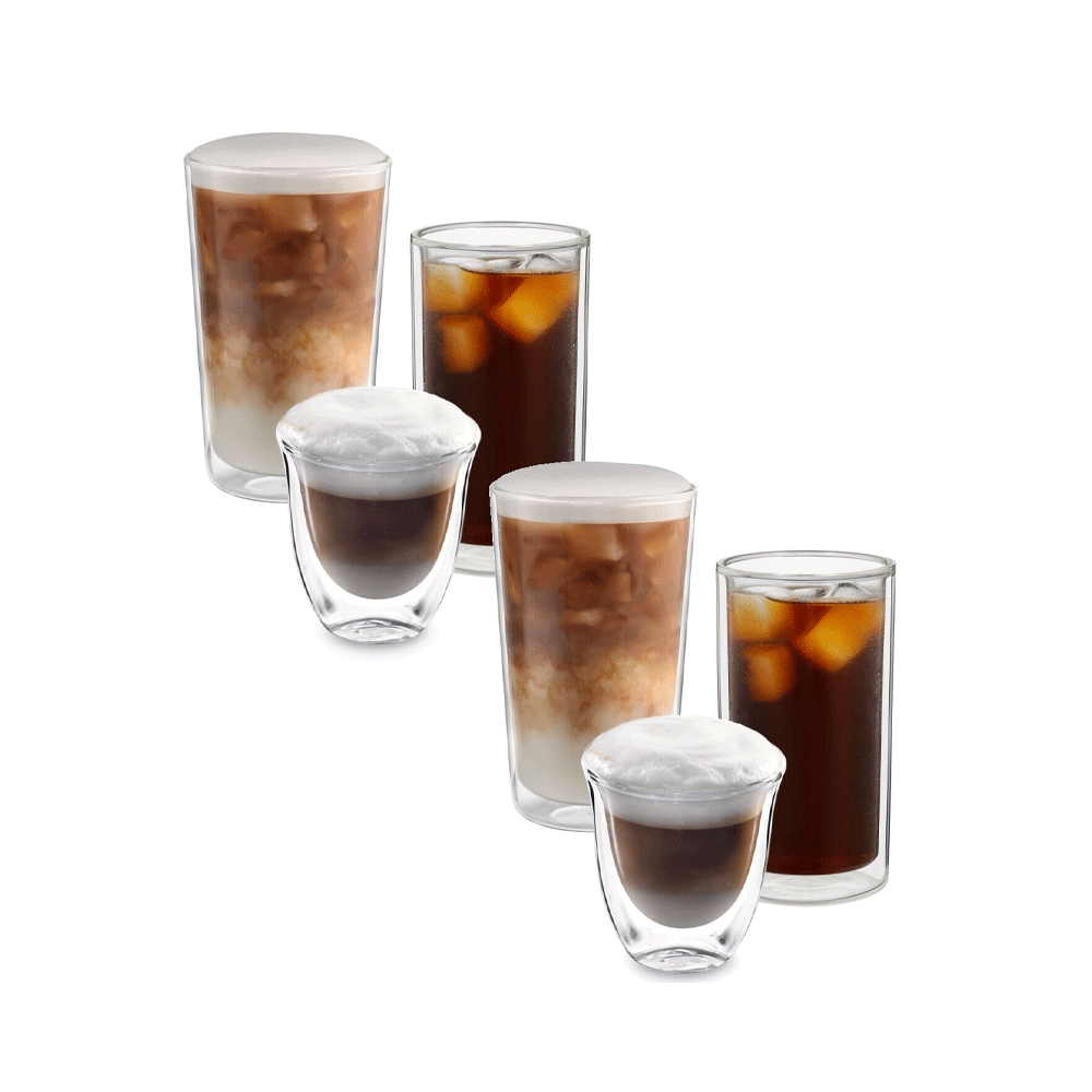 DeLonghi DLSC326, 270ml, 300ml, 480ml, 6Pcs Glasses Set