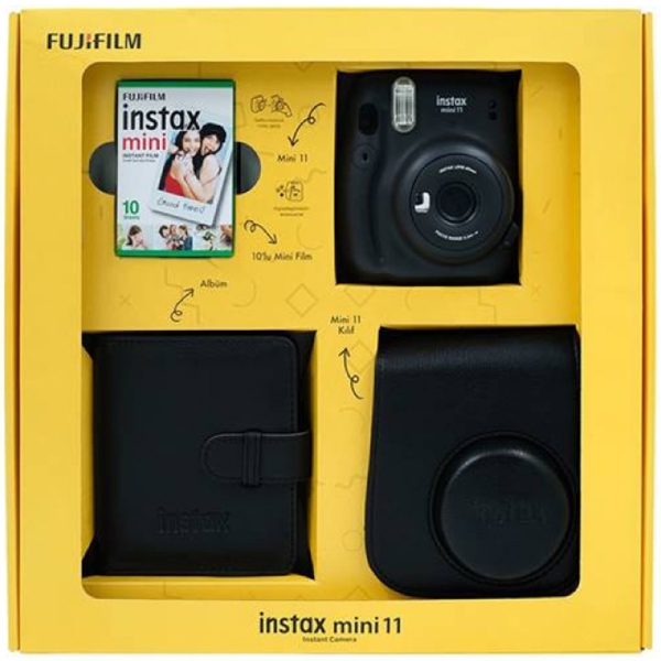 ფოტოაპარატი და აქსესუარები Fujifilm Instax Mini 11 Bundle Box, Charcoal Gray