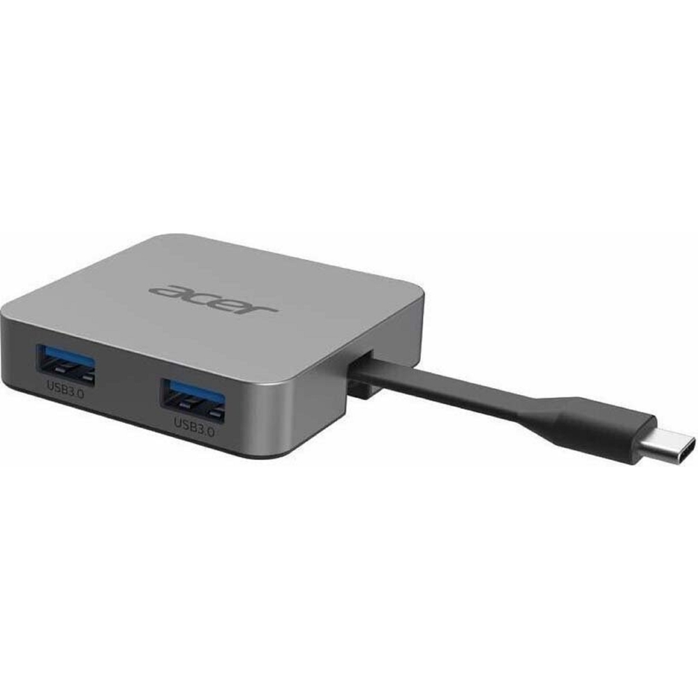 USB-C ჰაბი Acer HP.DSCAB.014, Type-C Docking Station, 2xUSB3.2, USB-C, HDMI, Grey