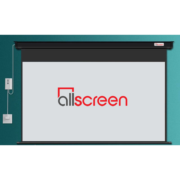 პროექტორის ელექტრო ეკრანი ALLSCREEN ELECTRIC PROJECTION SCREEN 200X200CM HD FABRIC CMP-8080B WITH REMOTE CONTROL 110 inch