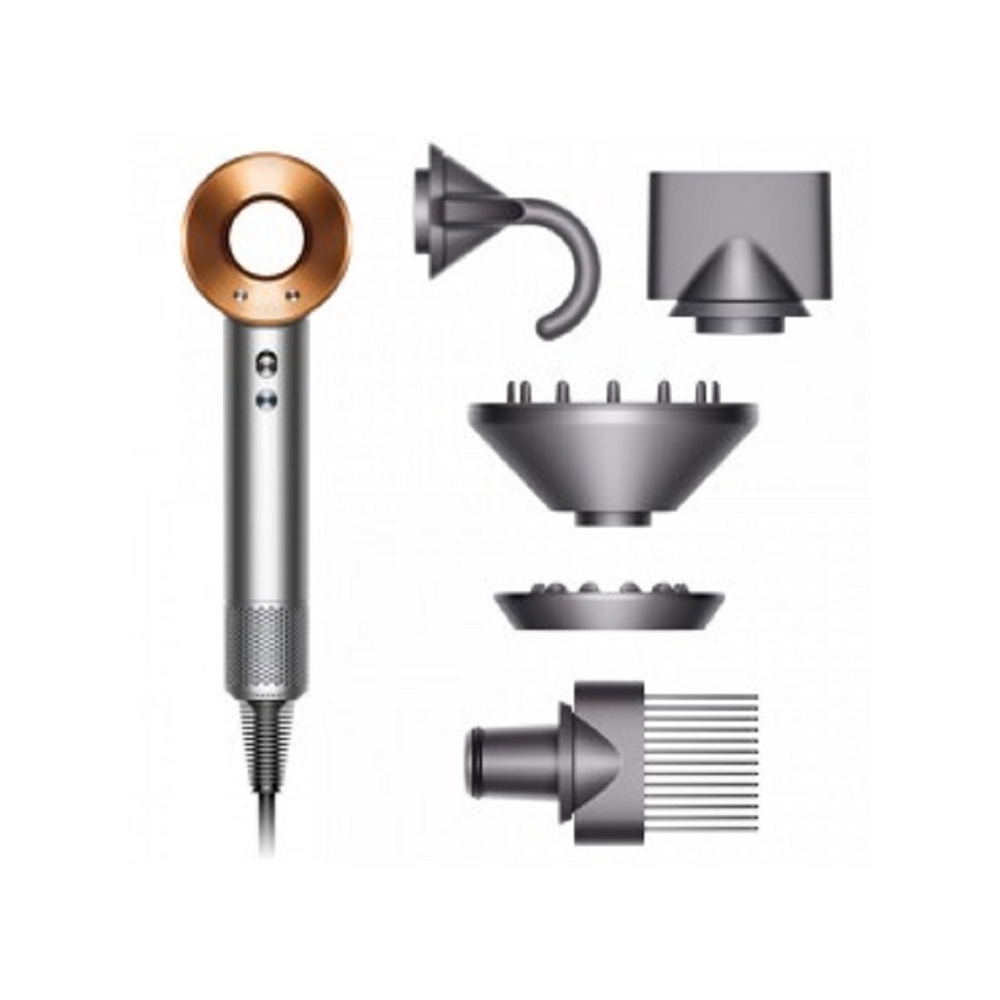 თმის საშრობი Dyson BCO-389922-01, 1600W, Hair Dryer, Nickel/Copper