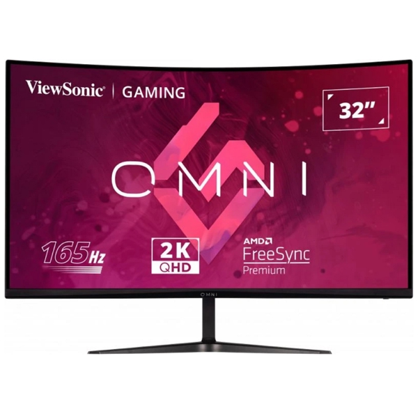 მონიტორი ViewSonic VX3218C-2K, 32", Curved Monitor, QHD, VA, HDMI, DP, Black