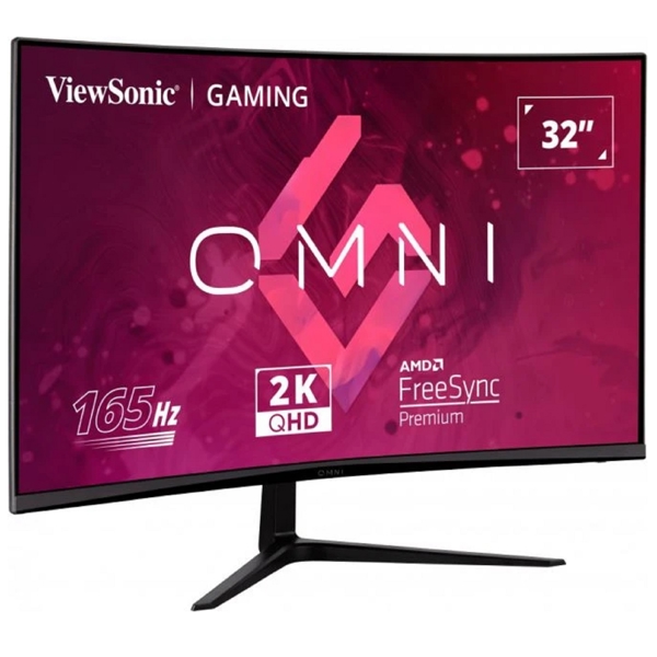 მონიტორი ViewSonic VX3218C-2K, 32", Curved Monitor, QHD, VA, HDMI, DP, Black