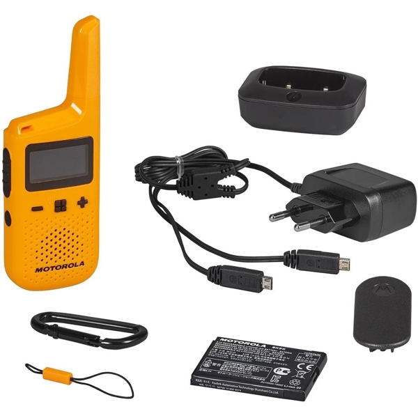 რაცია Motorola T72 Talkabout, 2Pcs, Walkie Talkies, Yellow