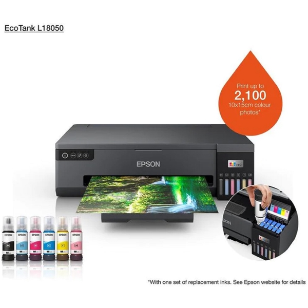 ფოტო პრინტერი Epson C11CK38403 L18050 EcoTank, A3, Wi-Fi, USB, Black