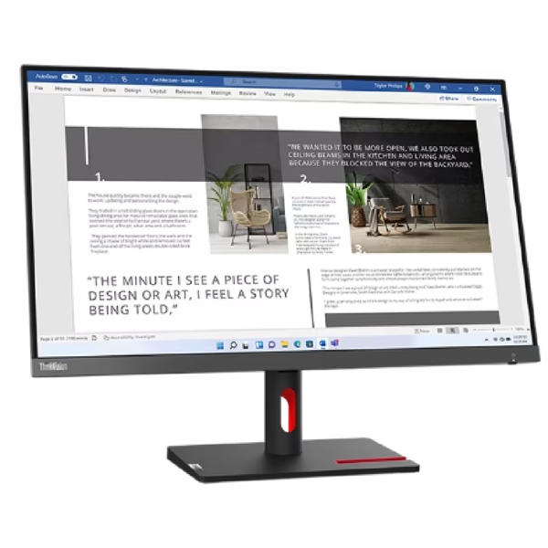 Lenovo 63DFKAT4EU ThinkVision S27i-30, 27", Monitor, FHD, IPS, HDMI, VGA, Black