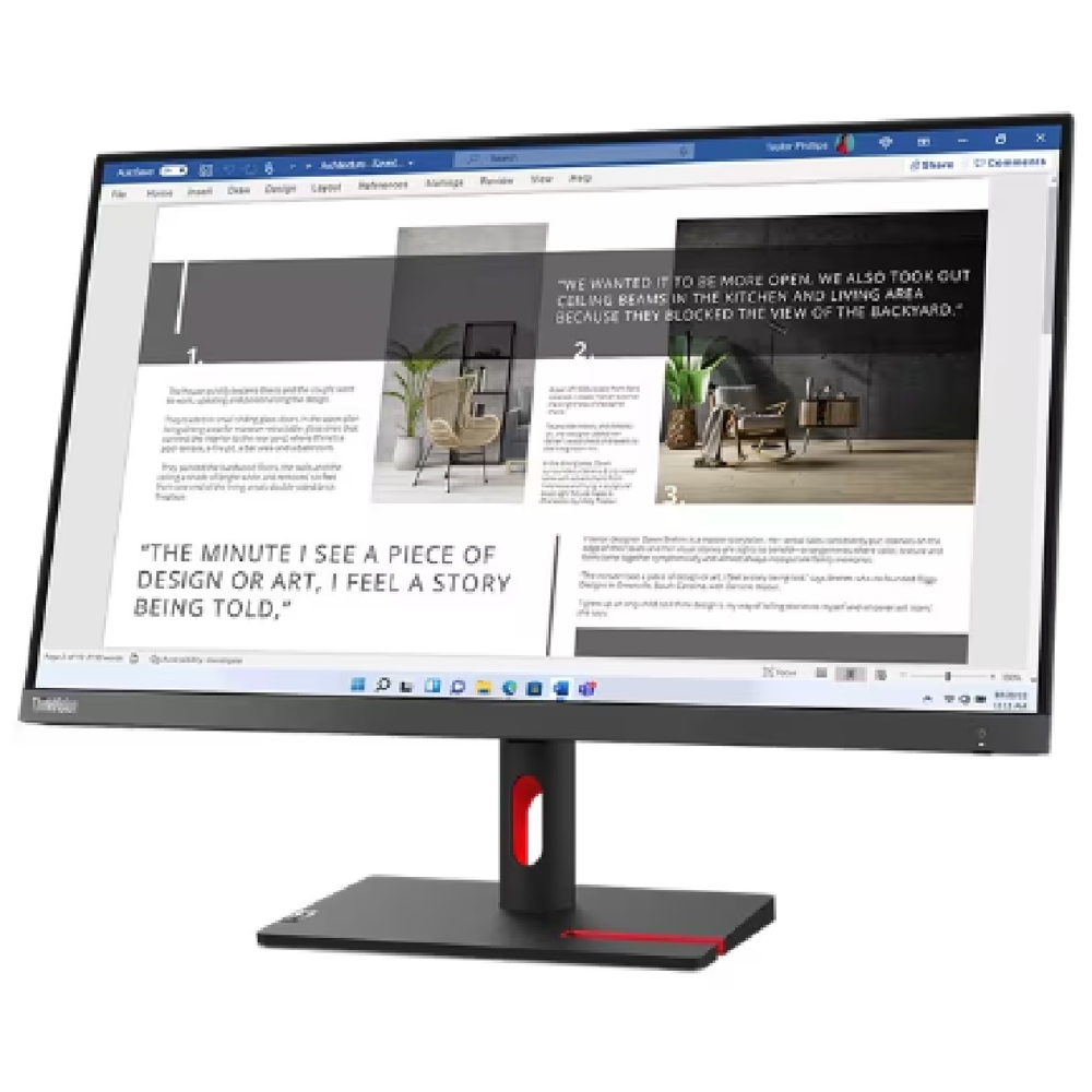 Lenovo 63DFKAT4EU ThinkVision S27i-30, 27", Monitor, FHD, IPS, HDMI, VGA, Black