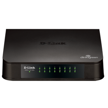 D-Link DES-1016A, 16-Port, Switch, Black