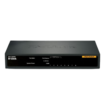 D-Link DES-1008P, 8-Port, PoE+ Switch, Black