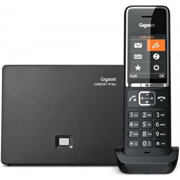 Gigaset S30852-H3011-R604 Comfort 550 IP, Cordless Phone, LAN port, 3.5 mm, Black