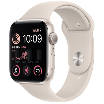 სმარტ საათი Apple MRE43QI/A_MRE43QR/A Watch SE 2 Gen.2, 1.57", 44mm, Bluetooth, Wi-Fi, Smart Watch, Starlight