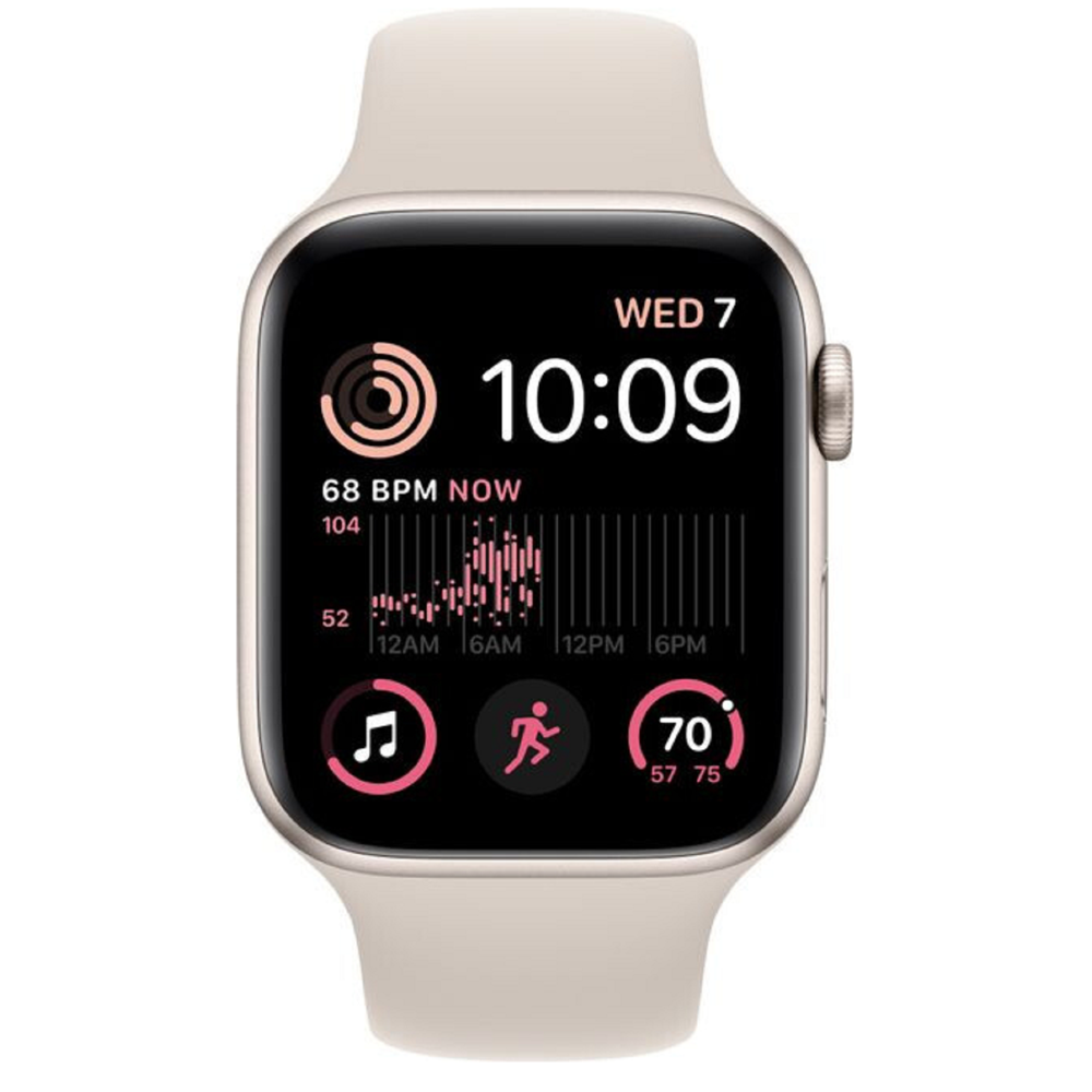 Apple MRE43QI/A_MRE43QR/A Watch SE 2 Gen.2, 1.57", 44mm, Bluetooth, Wi-Fi, Smart Watch, Starlight