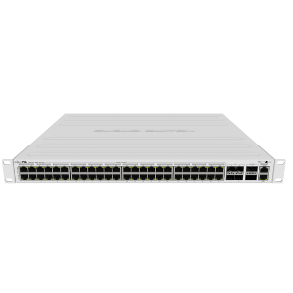 სვიჩი Mikrotik CRS354-48P-4S+2Q+RM, 48-Port Gigabit, PoE+ Switch, White