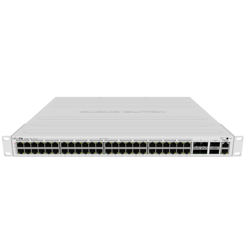 Mikrotik CRS354-48P-4S+2Q+RM, 48-Port Gigabit, PoE+ Switch, White