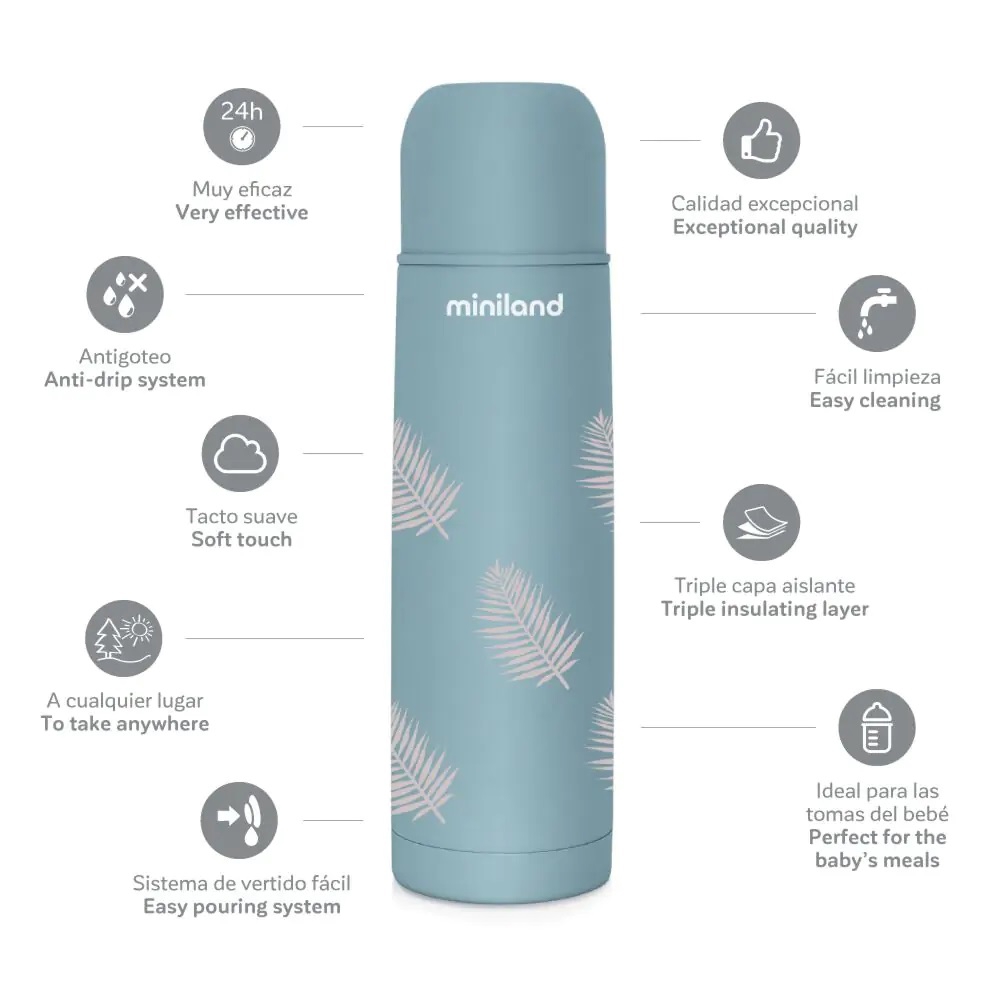 Miniland 89436, 0.5L, Thermos, Palms