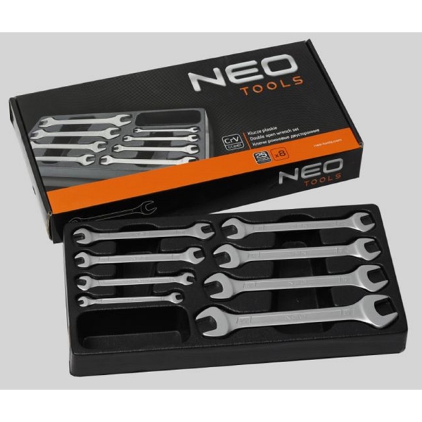 ქანჩის გასაღების ნაკრები Neo 84-285, 8 Pcs Ratchet Spanner Set, Silver