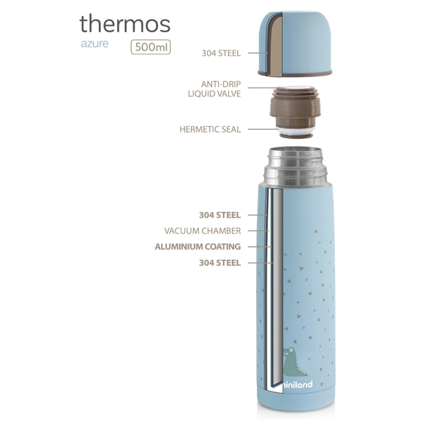 89218 Silky, 500ML, Thermos, Azure