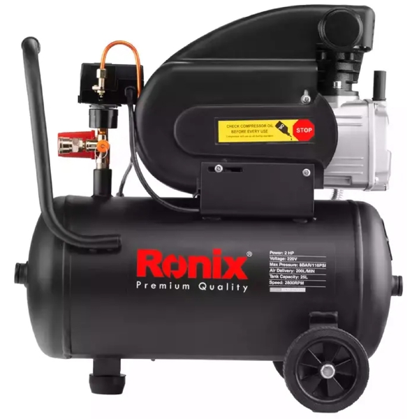 კომპრესორი Ronix RC-2510, 25L, Air Compressor, Black