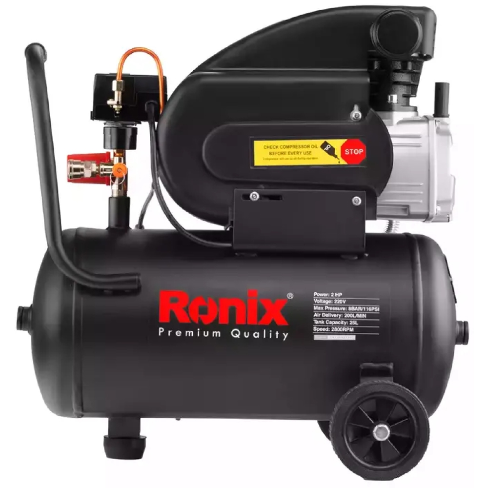 Ronix RC-2510, 25L, Air Compressor, Black