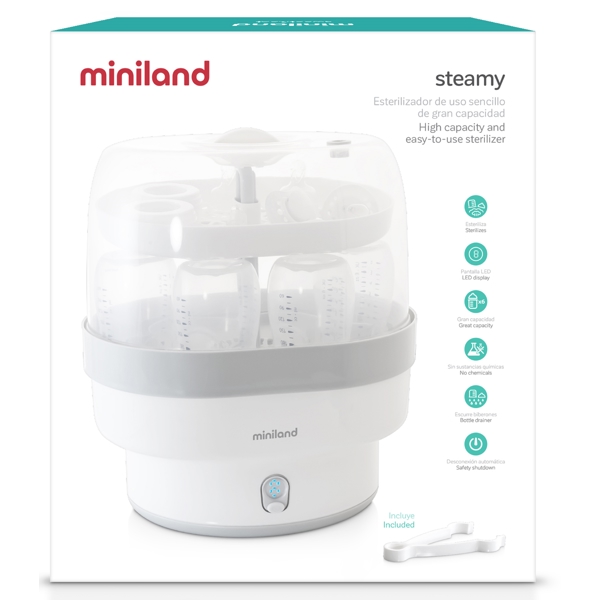 სტერილიზატორი Miniland 89206 Steamy, Sterilizer, White