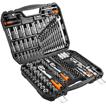 ხელსაწყოების ნაკრები Neo 08-671, 219Pcs Tool Set, Silver