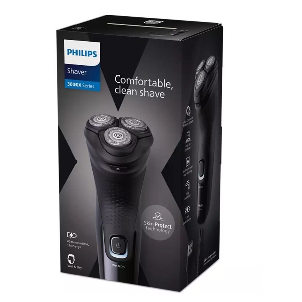 წვერსაპარსი Philips X3051/00, Electric Shaver, Black