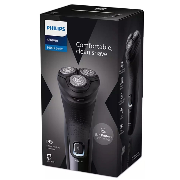 Philips X3001/00, Electric Shaver, Black