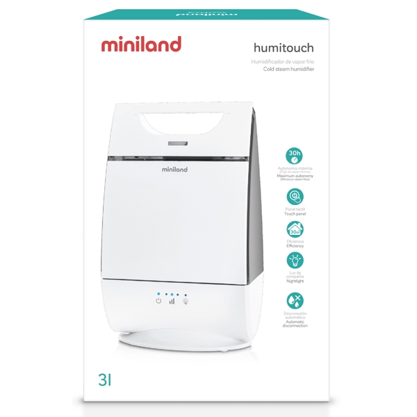 ჰაერის დამატენიანებელი Miniland 89207 Humitouch, 30m², Air Humidifier, White