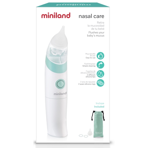 ნაზალური ასპირატორი Miniland 89058, Nasal Aspirator, White