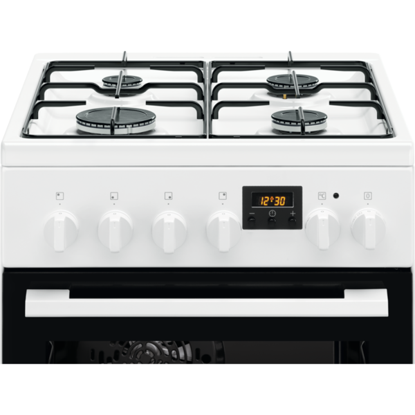 გაზქურა Electrolux LKK540201W, 4 Gas, Oven, White