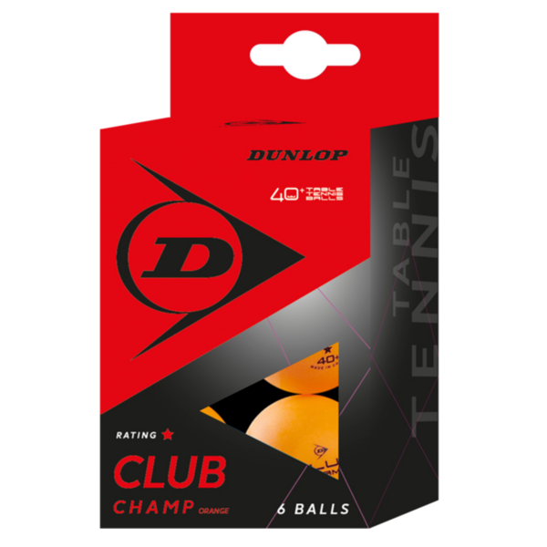 მაგიდის ტენისის ბურთი Dunlop 827DO679350N 40+ CLUB CHAMP, 6PCS