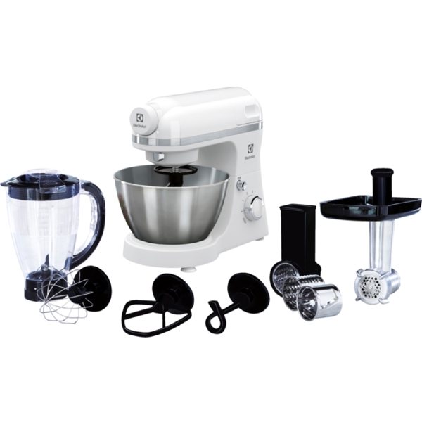 სამზარეულოს კომბაინი Electrolux EKM3710, 800W, 4L, Food Processor, White/Silver