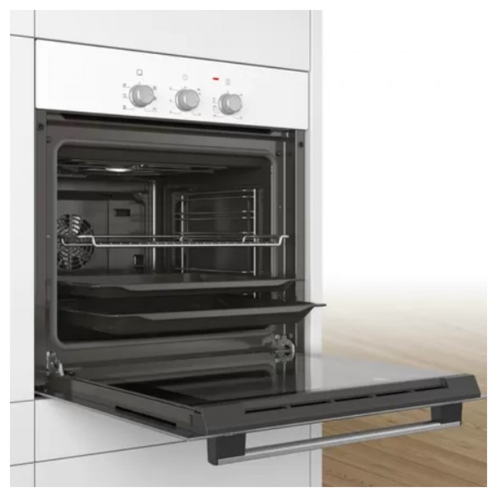 ჩასაშენებელი ელექტრო ღუმელი Bosch HBF011BV0Q, 66L, Built-In, White