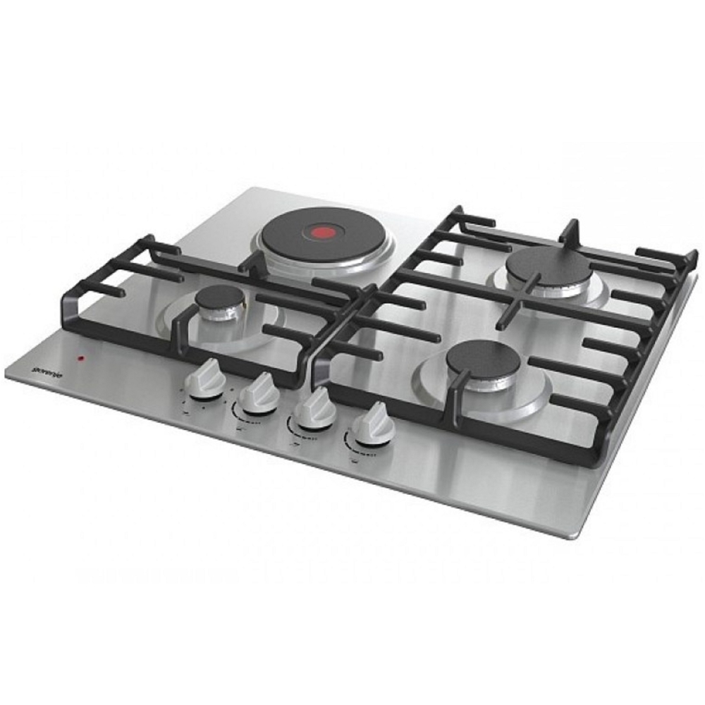Built-in combined Cooktop Gorenje GE681X, Built-in, Silver