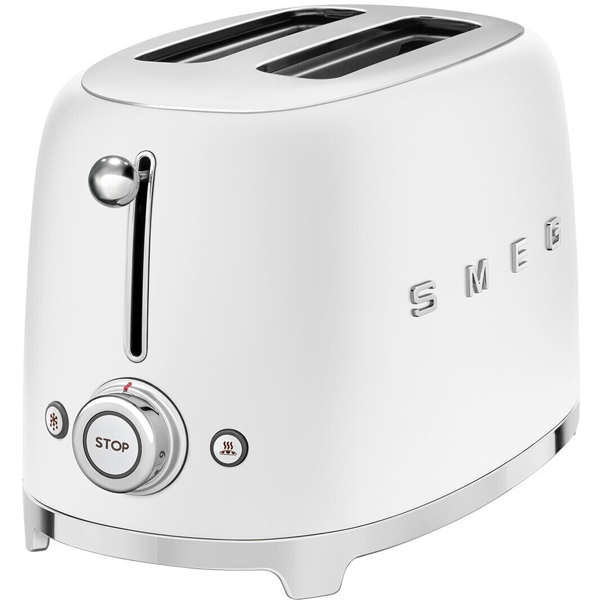 Smeg TSF01WHMEU, 950W, Toaster, White